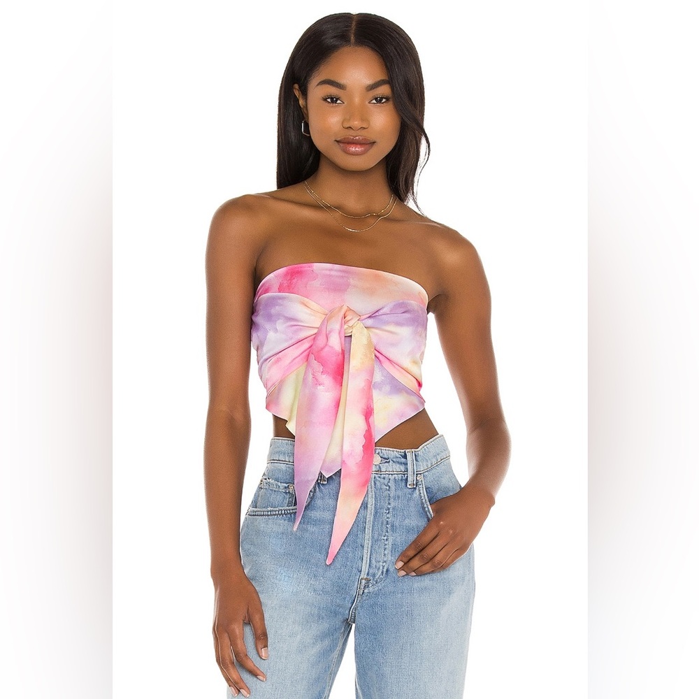 Nwot Superdown Tabitha Reversible Strapless Top I… - image 1